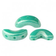 Les perles par Puca® Arcos kralen Opaque green turquoise luster 63130/14400